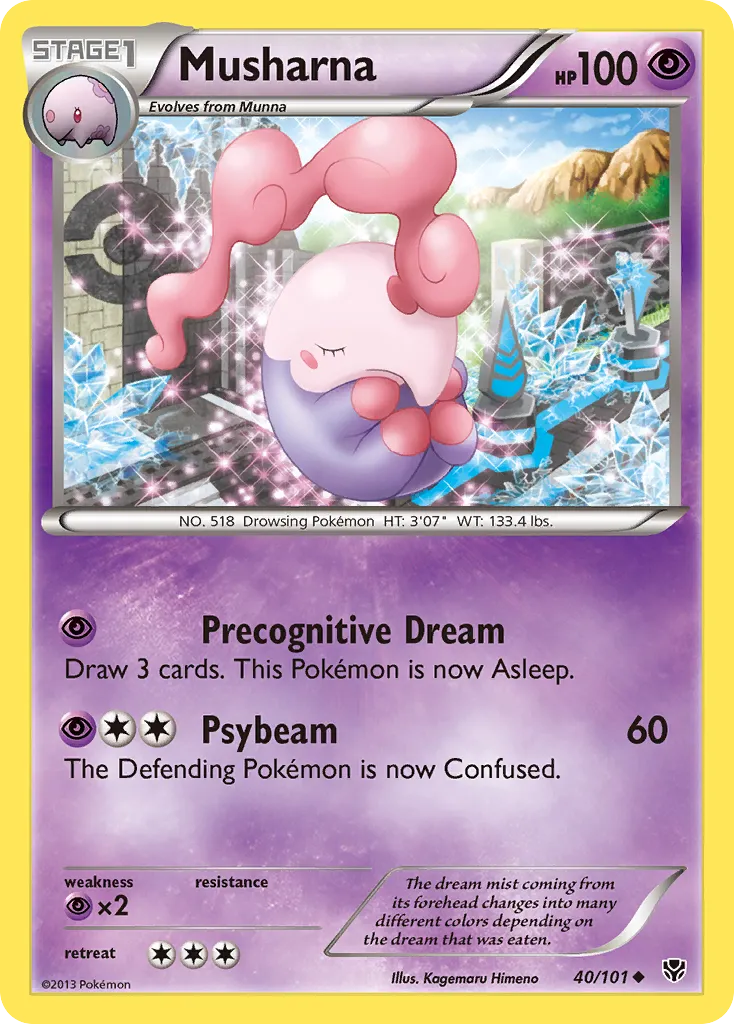 2013 Plasma Blast Musharna Uncommon #040/101 Uncommon card image