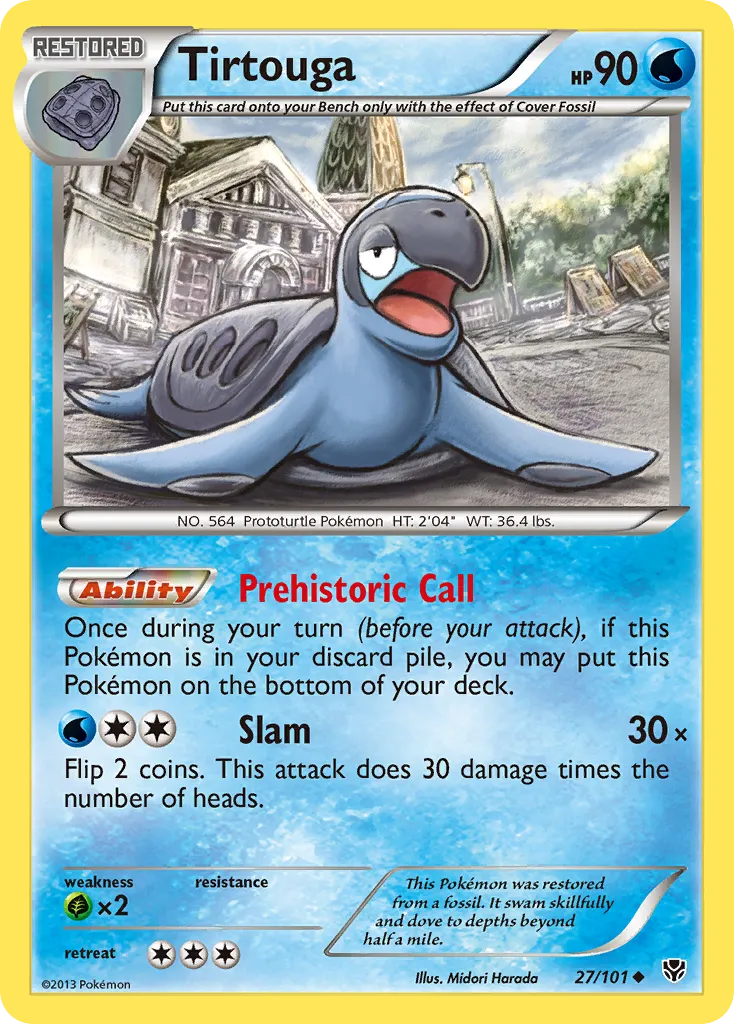 2013 Plasma Blast Tirtouga Uncommon #027/101 Uncommon card image