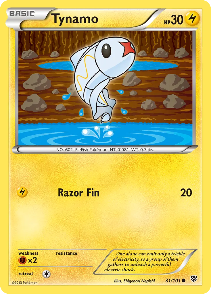 2013 Plasma Blast Tynamo Common #031/101 Common card image