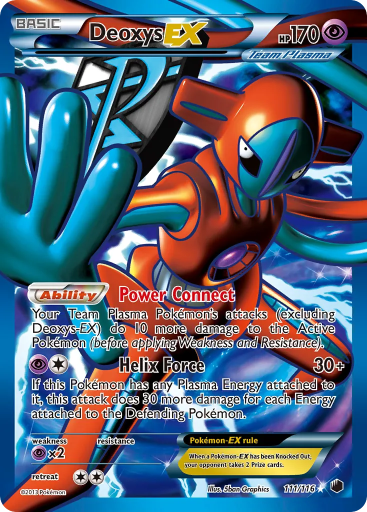 2013 Plasma Freeze Deoxys-EX #111/116 Rare Ultra card image