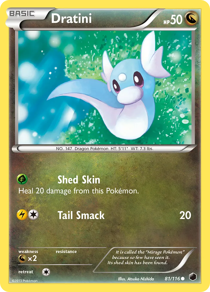 2013 Plasma Freeze Dratini Common #081/116 Common card image