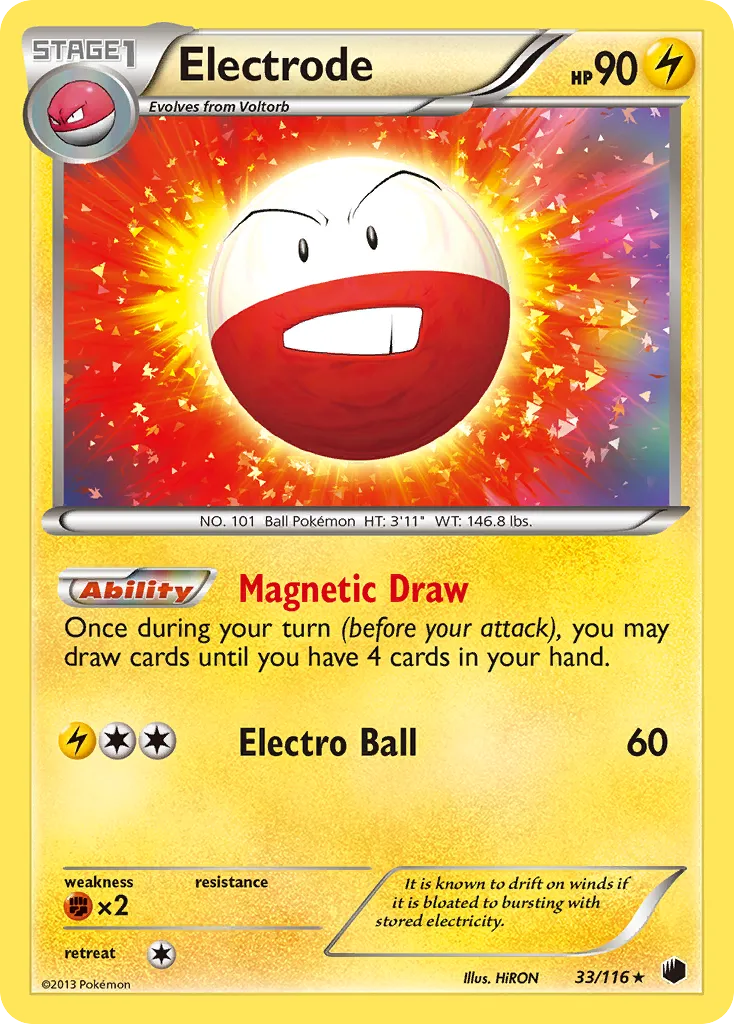 2013 Plasma Freeze Electrode #033/116 Rare Holo card image