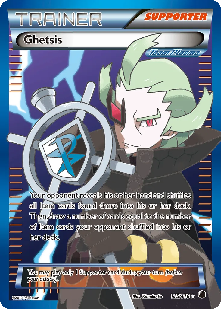 2013 Plasma Freeze Ghetsis #115/116 Rare Ultra card image