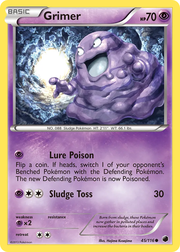 2013 Plasma Freeze Grimer Common #045/116 Common card image