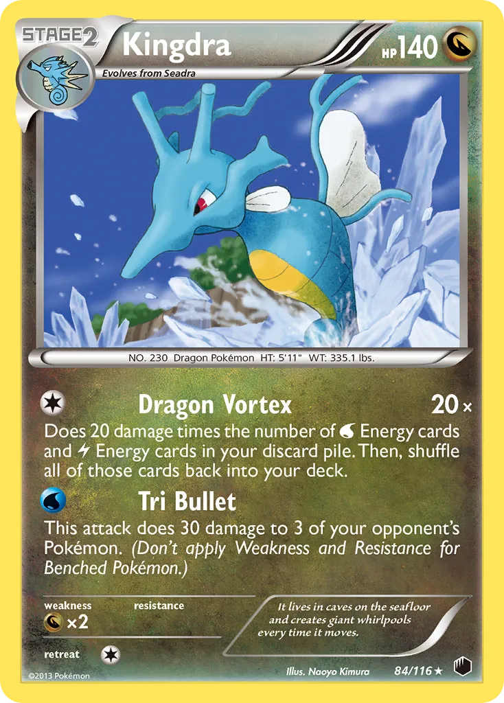 2013 Plasma Freeze Kingdra #084/116 Rare Holo card image
