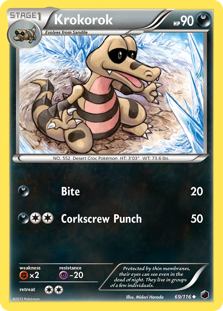2013 Plasma Freeze Krokorok #069/116 Uncommon card image