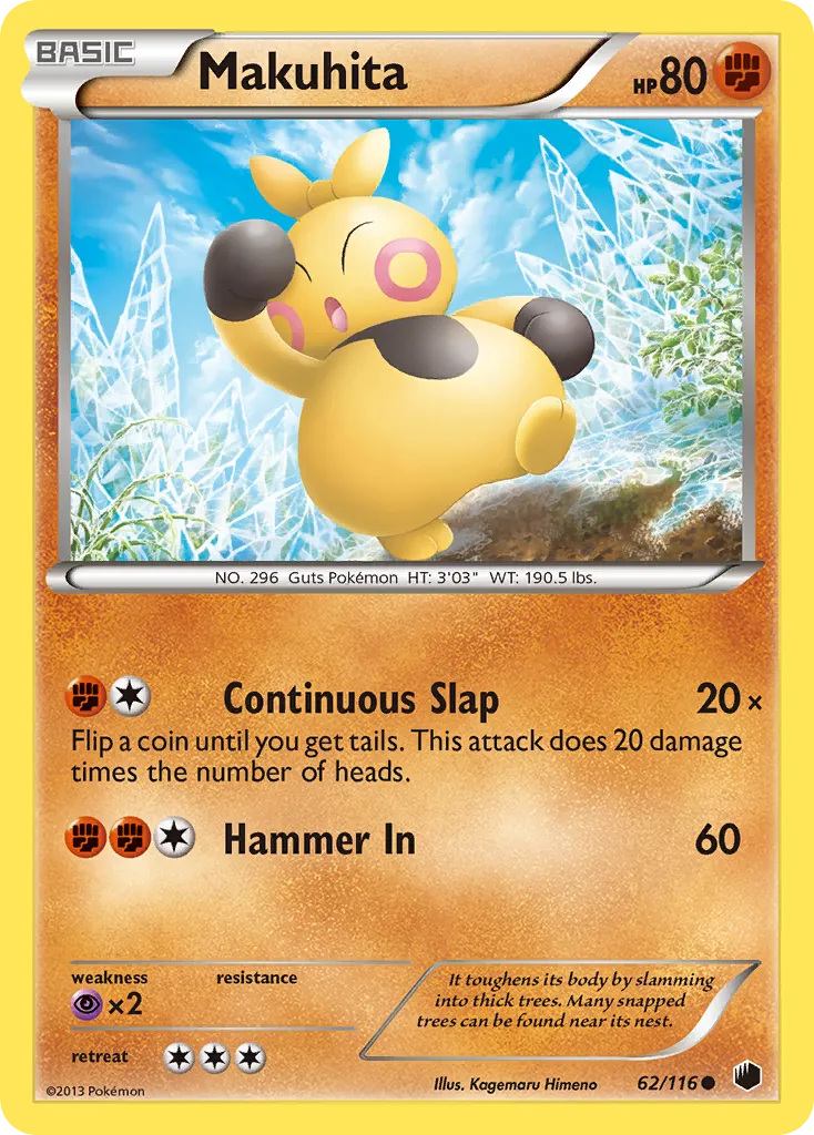2013 Plasma Freeze Makuhita #062/116 Common card image