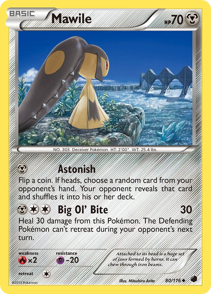 2013 Plasma Freeze Mawile #080/116 Uncommon card image