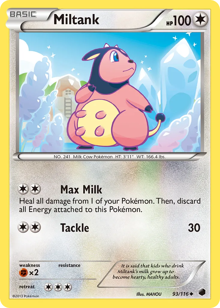 2013 Plasma Freeze Miltank Uncommon #093/116 Uncommon card image
