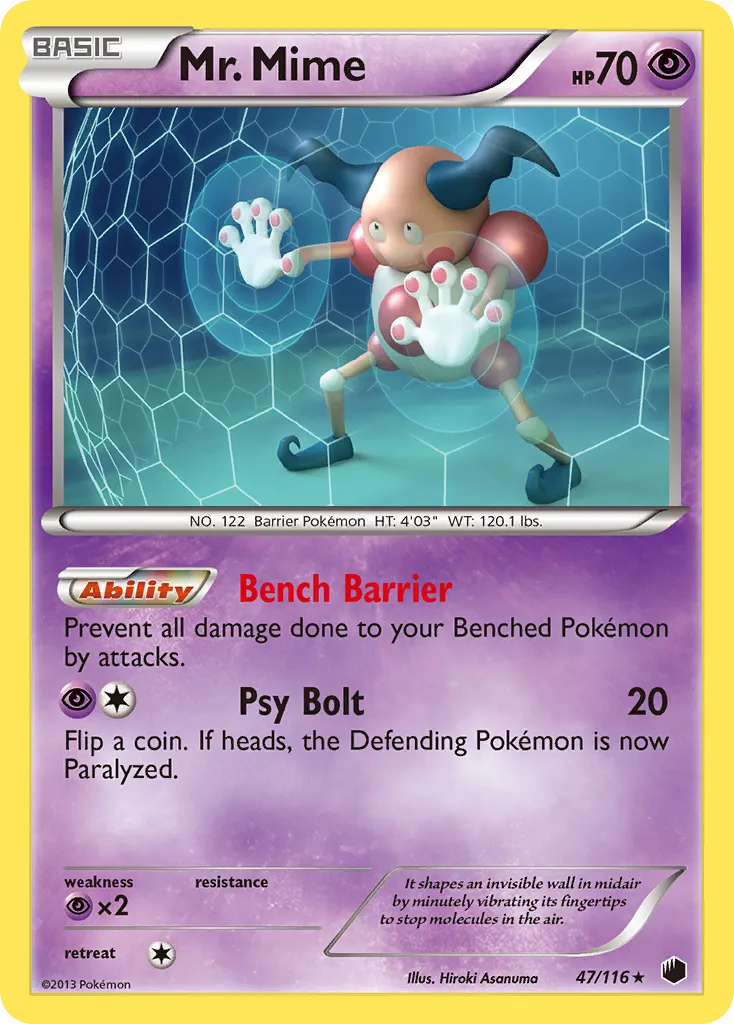 2013 Plasma Freeze Mr. Mime #047/116 Rare card image