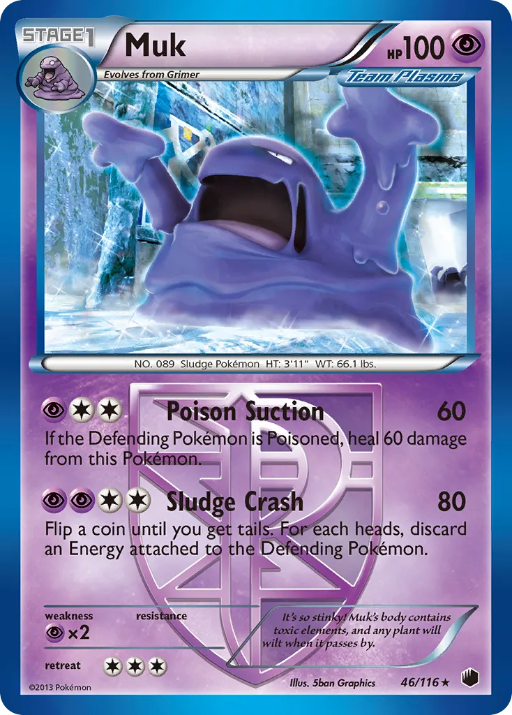 2013 Plasma Freeze Muk #046/116 Rare card image