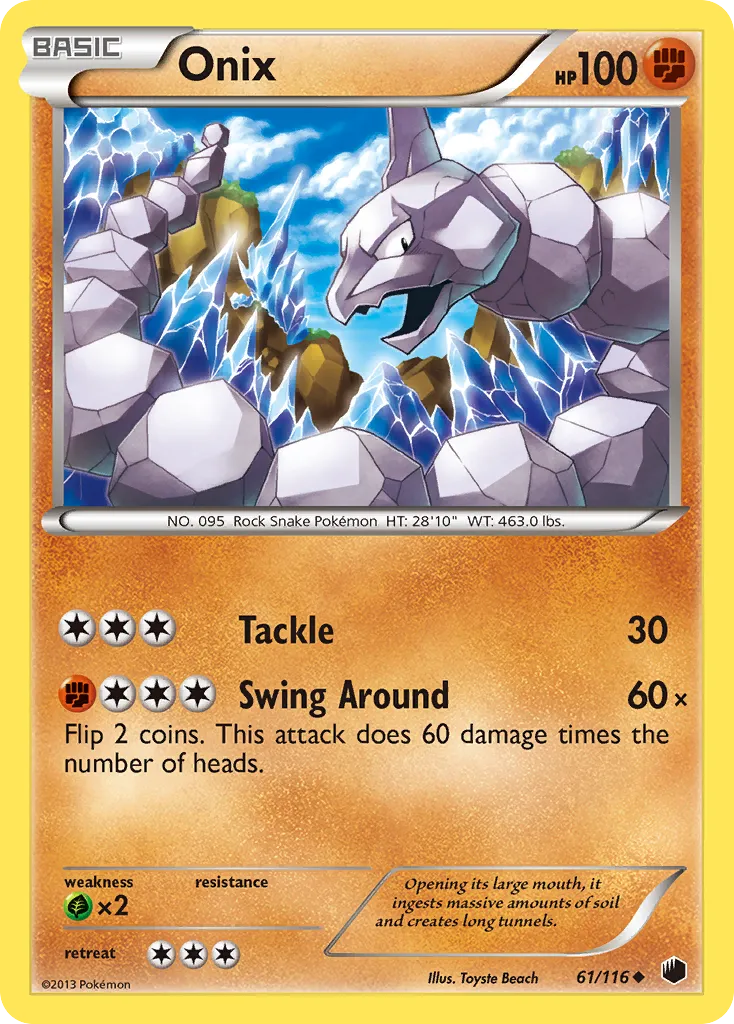 2013 Plasma Freeze Onix Uncommon #061/116 Uncommon card image