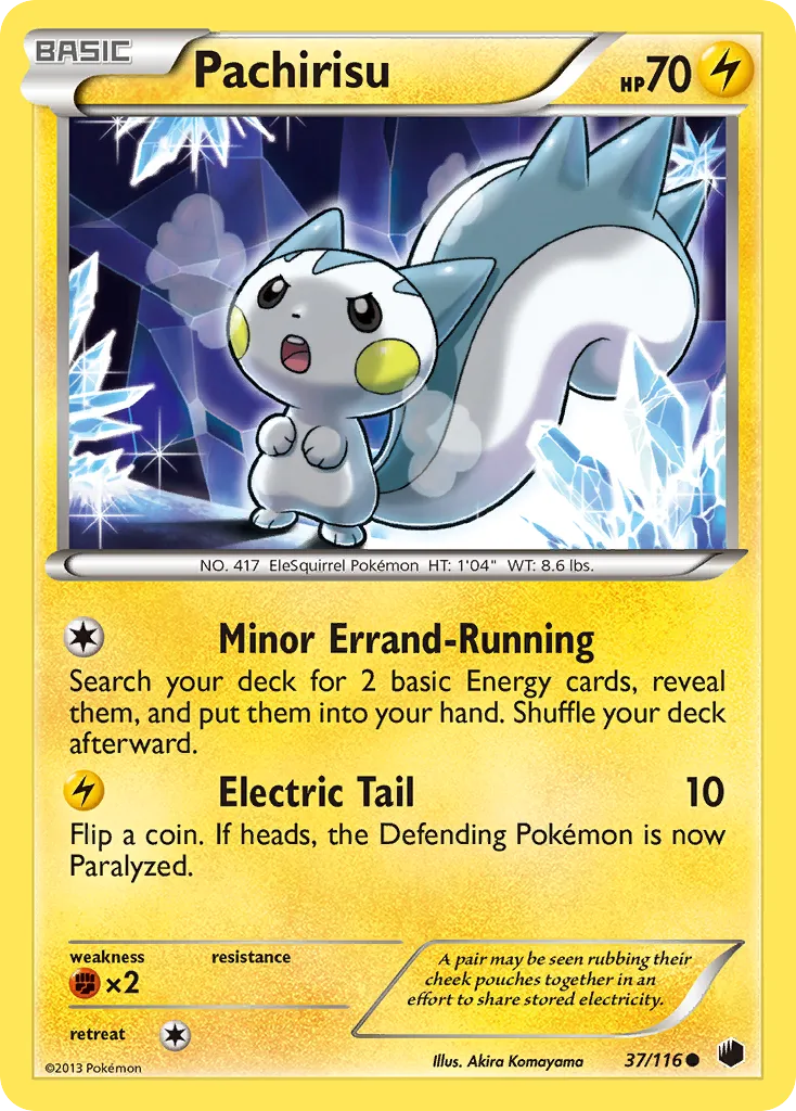 2013 Plasma Freeze Pachirisu Common #037/116 Common card image