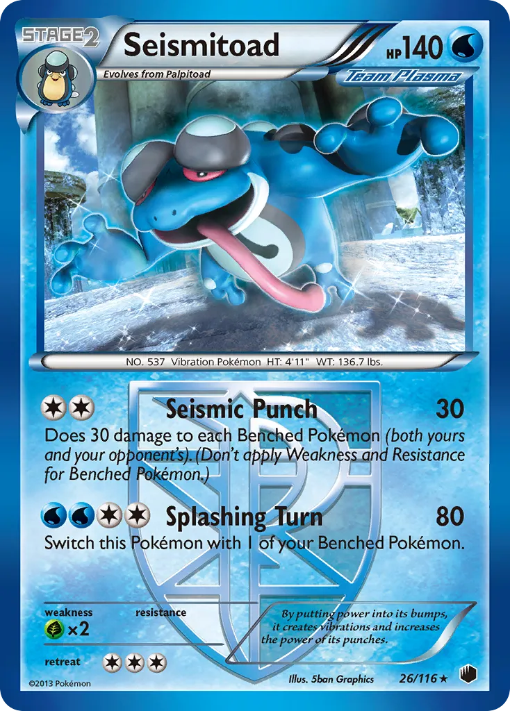 2013 Plasma Freeze Seismitoad #026/116 Rare card image