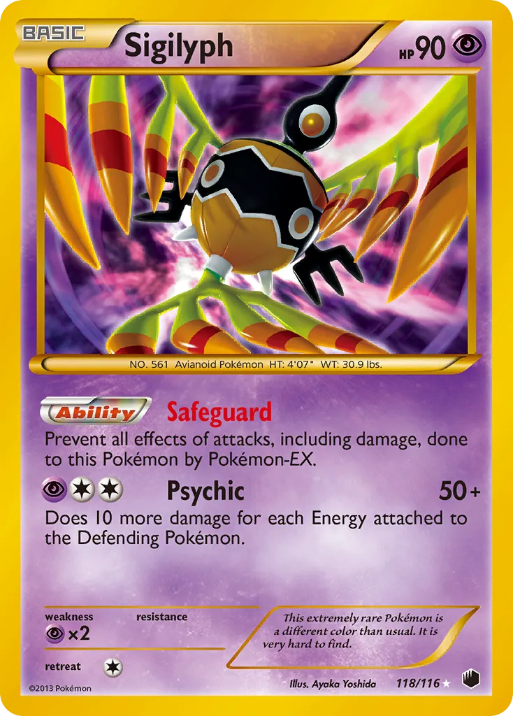 2013 Plasma Freeze Sigilyph #118/116 Rare Secret card image