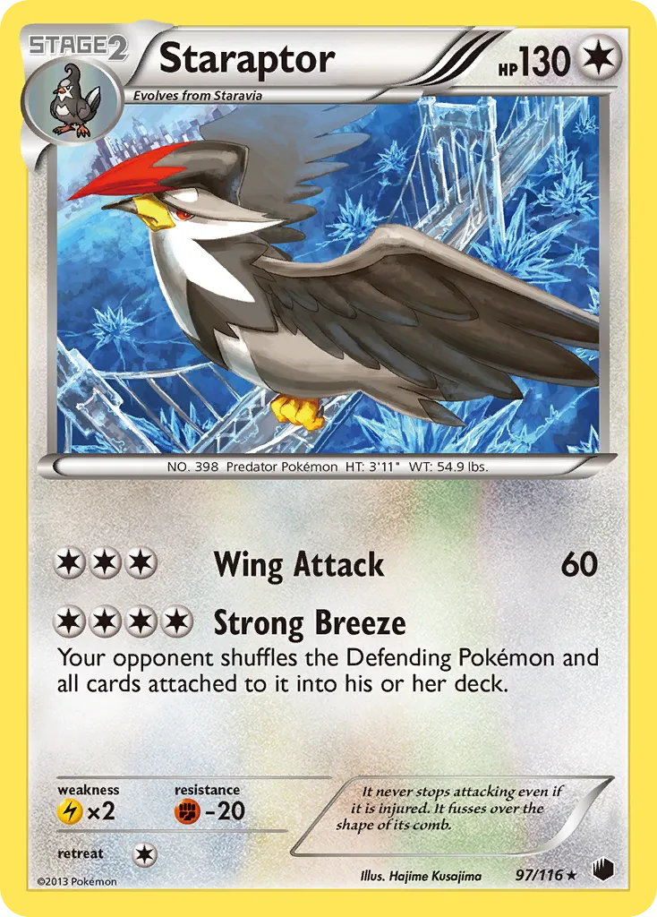 2013 Plasma Freeze Staraptor #097/116 Rare card image