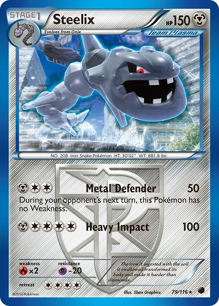 2013 Plasma Freeze Steelix #079/116 Rare card image