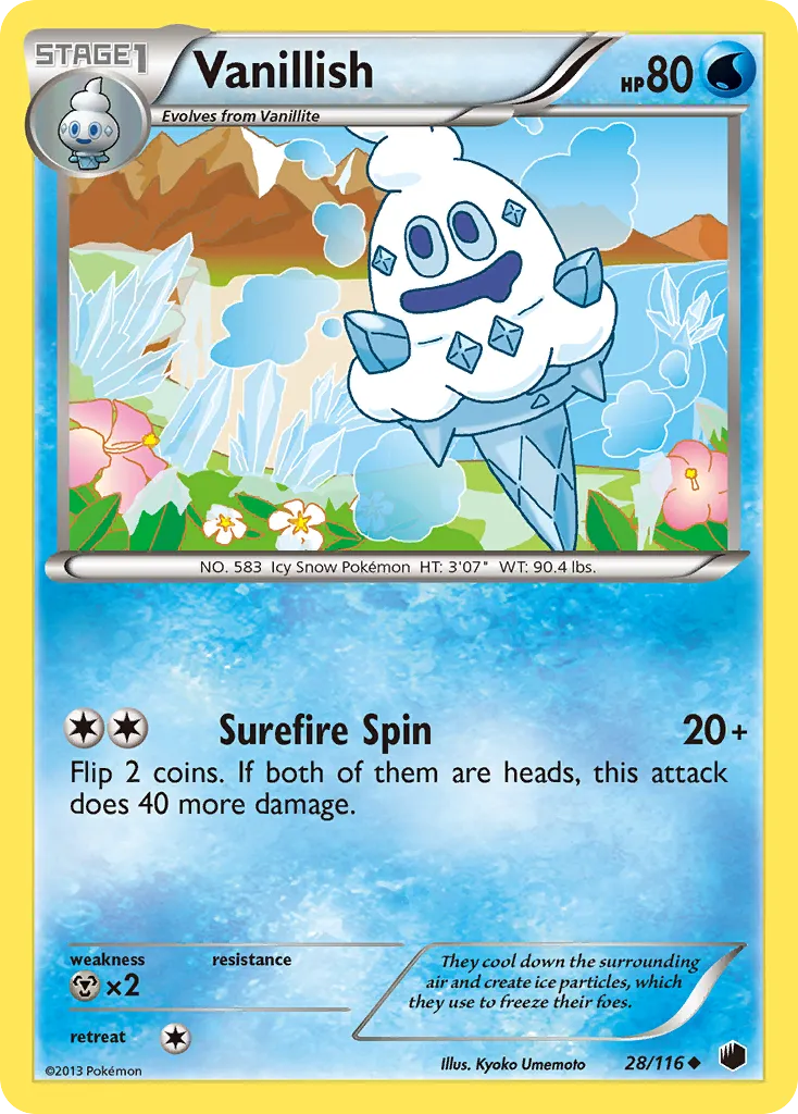 2013 Plasma Freeze Vanillish Uncommon #028/116 Uncommon card image
