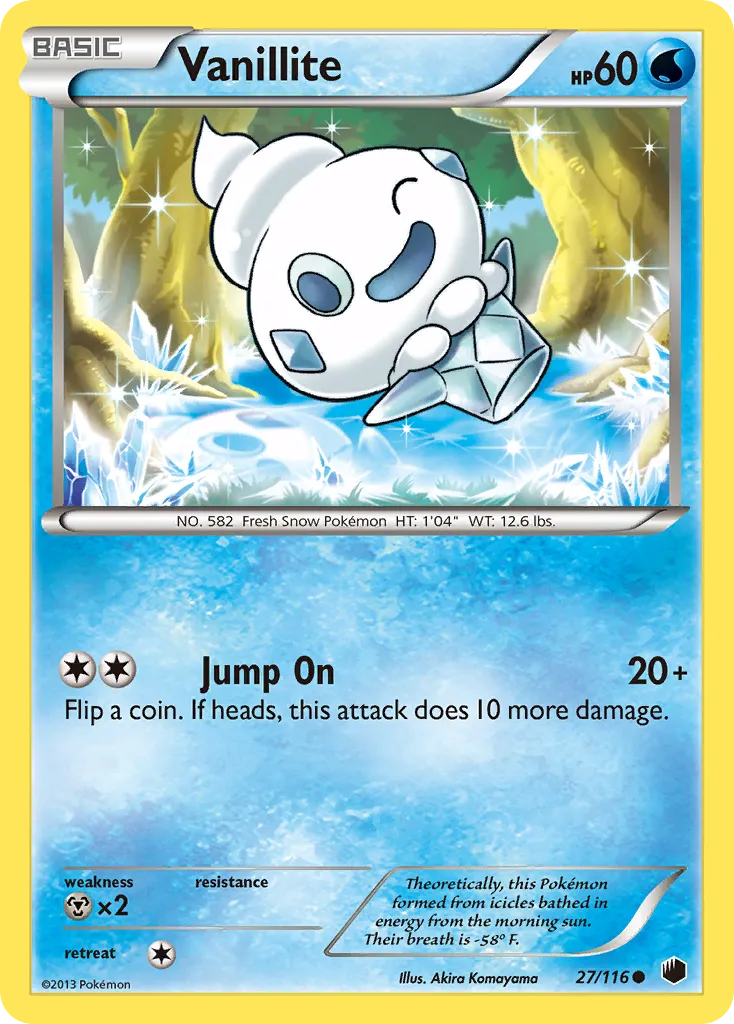 2013 Plasma Freeze Vanillite Common #027/116 Common card image