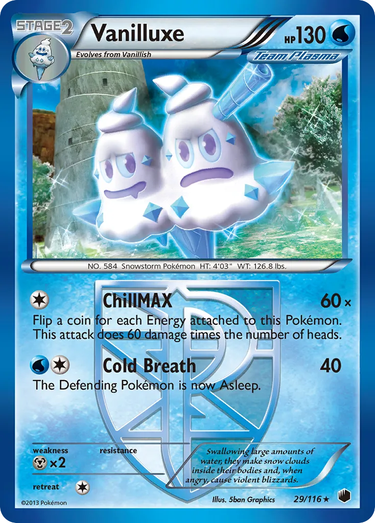 2013 Plasma Freeze Vanilluxe #029/116 Rare card image