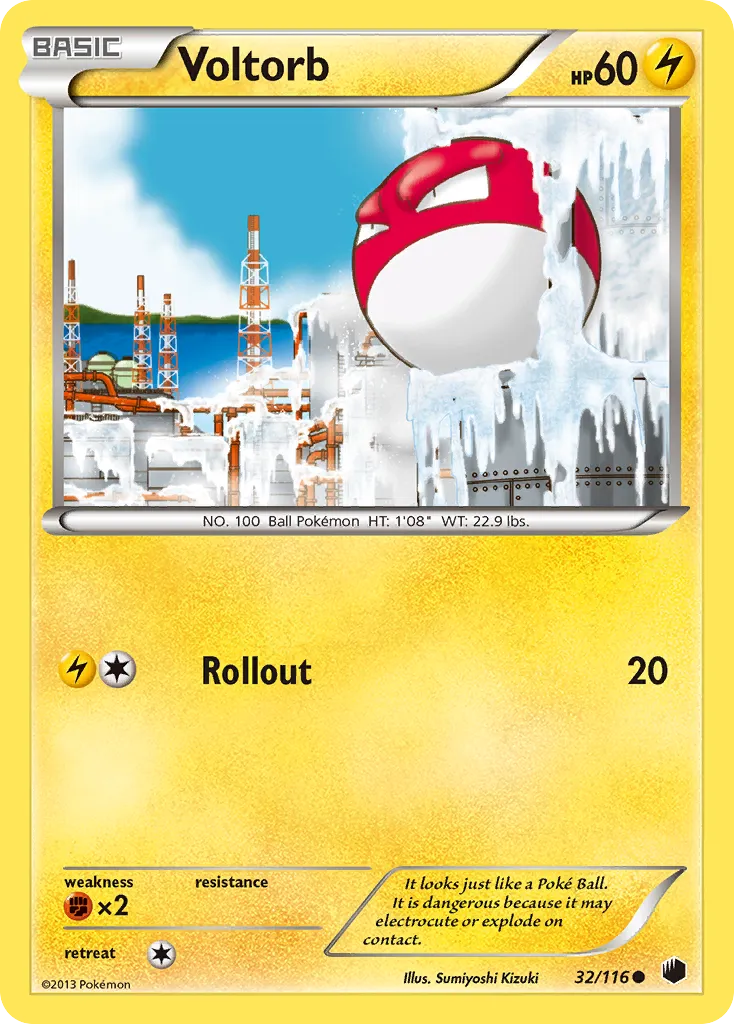 2013 Plasma Freeze Voltorb Common #032/116 Common card image