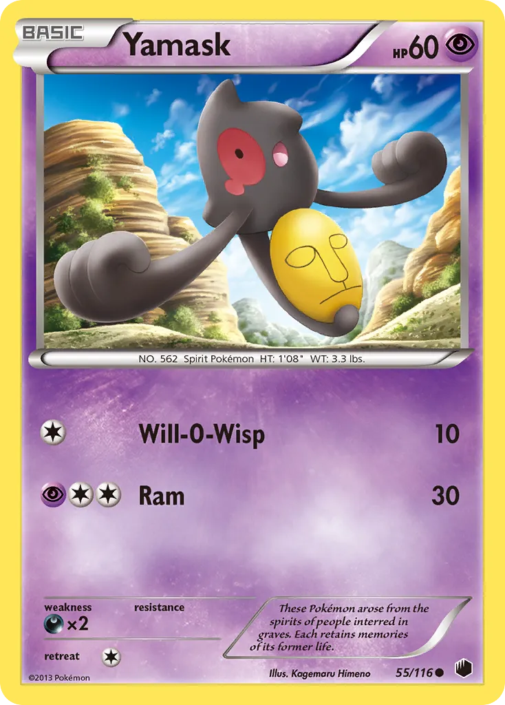 2013 Plasma Freeze Yamask Common #054/116 Common card image