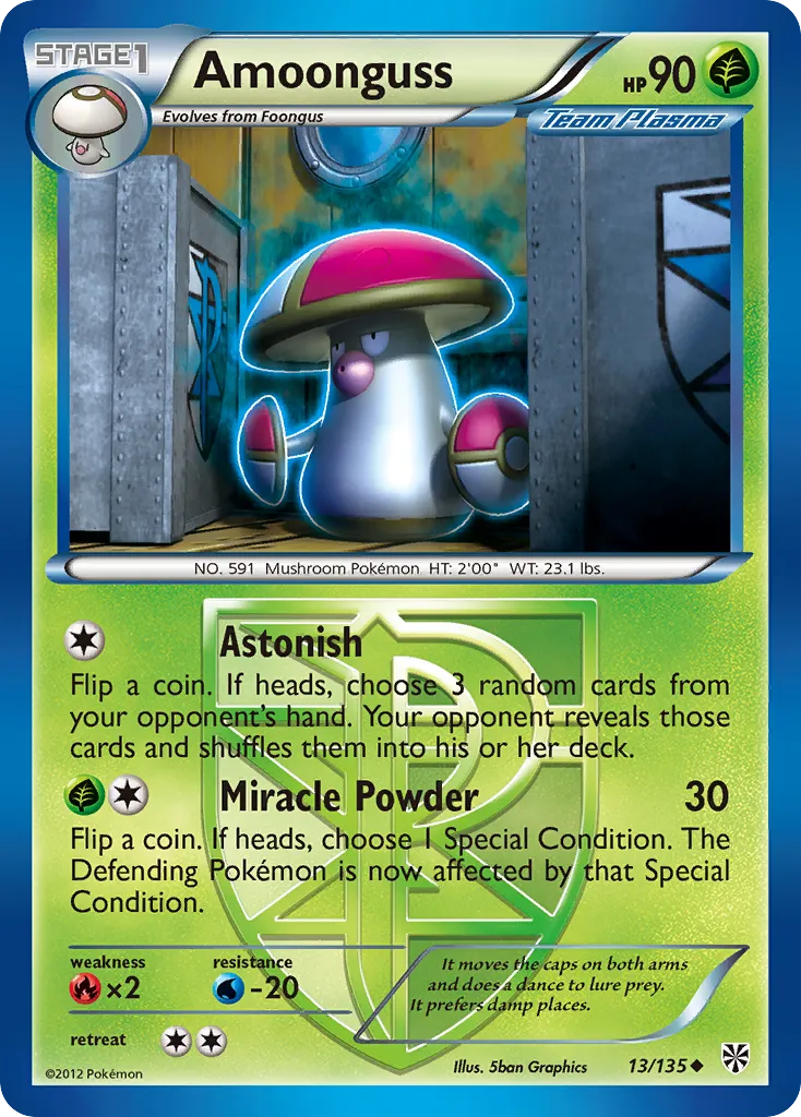 2013 Plasma Storm Amoonguss Uncommon #013/135 Uncommon card image
