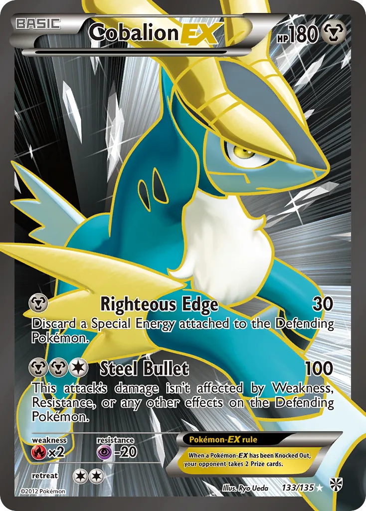 2013 Plasma Storm Cobalion-EX #133/135 Rare Ultra card image
