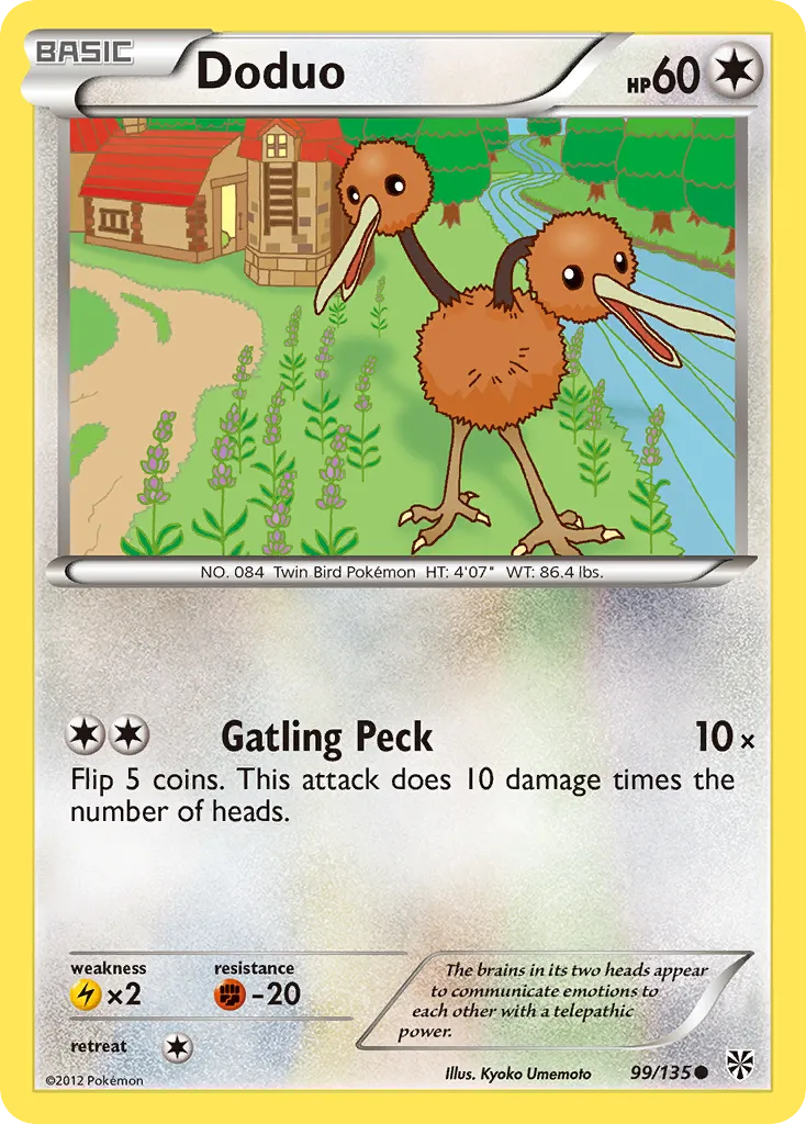2013 Plasma Storm Doduo Common #099/135 Common card image