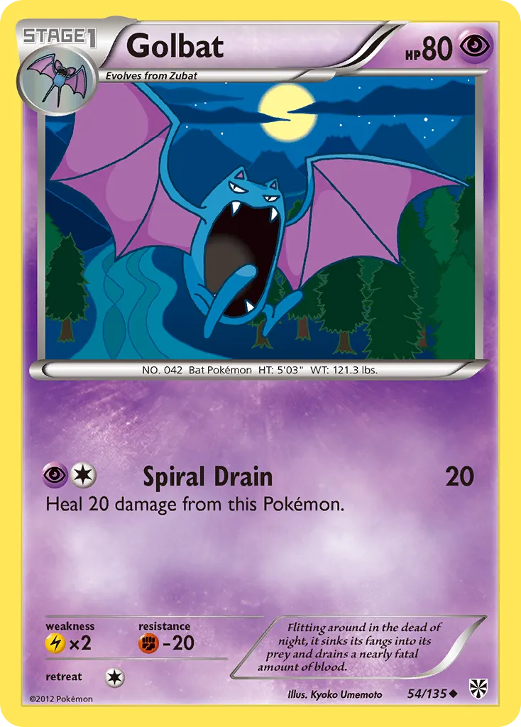 2013 Plasma Storm Golbat Uncommon #054/135 Uncommon card image