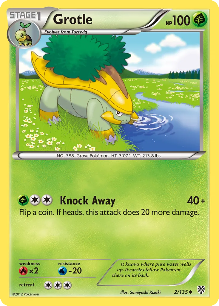 2013 Plasma Storm Grotle Uncommon #002/135 Uncommon card image