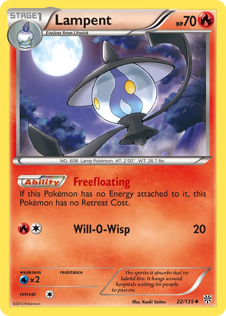 2013 Plasma Storm Lampent Uncommon #022/135 Uncommon card image