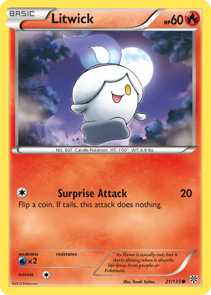 2013 Plasma Storm Litwick Common #021/135 Common card image