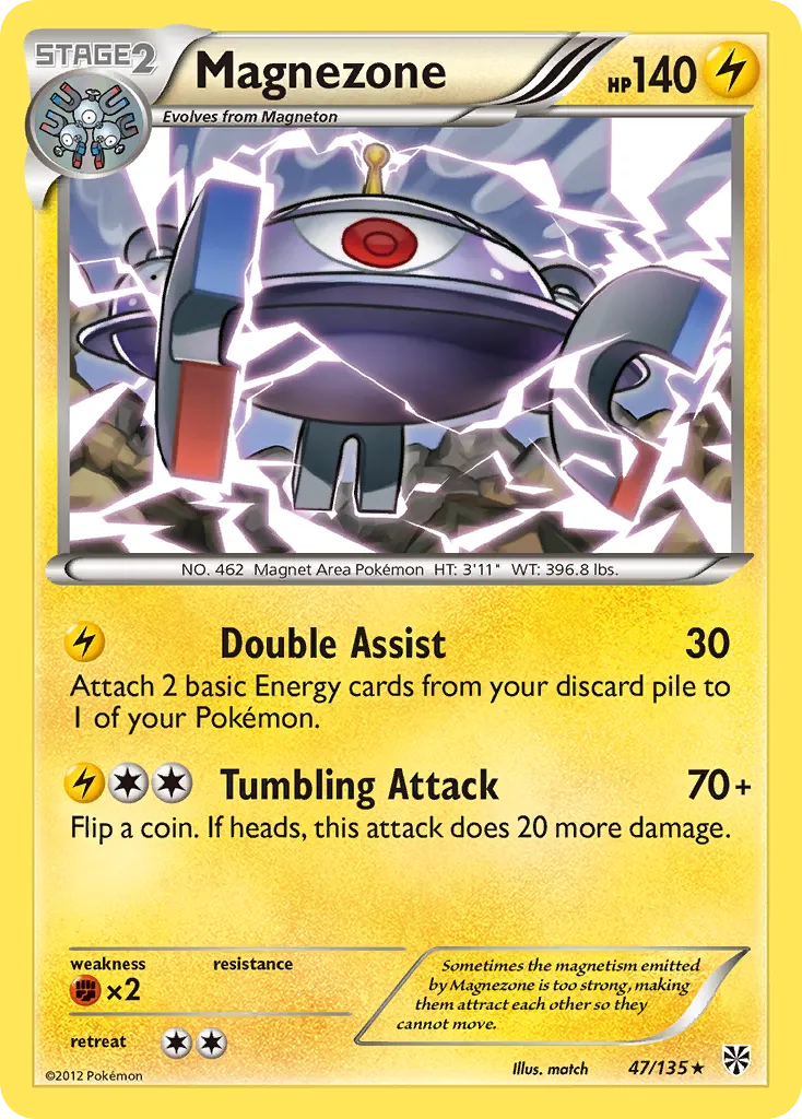 2013 Plasma Storm Magnezone #047/135 Rare card image