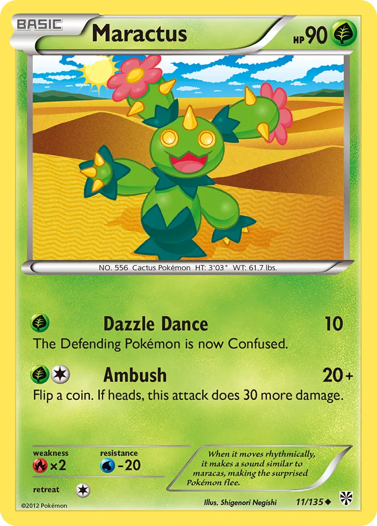 2013 Plasma Storm Maractus Uncommon #011/135 Uncommon card image