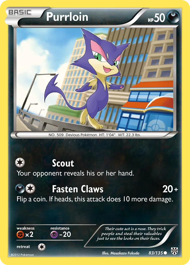 2013 Plasma Storm Purrloin #083/135 Common card image