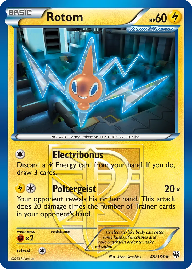 2013 Plasma Storm Rotom Uncommon #049/135 Uncommon card image