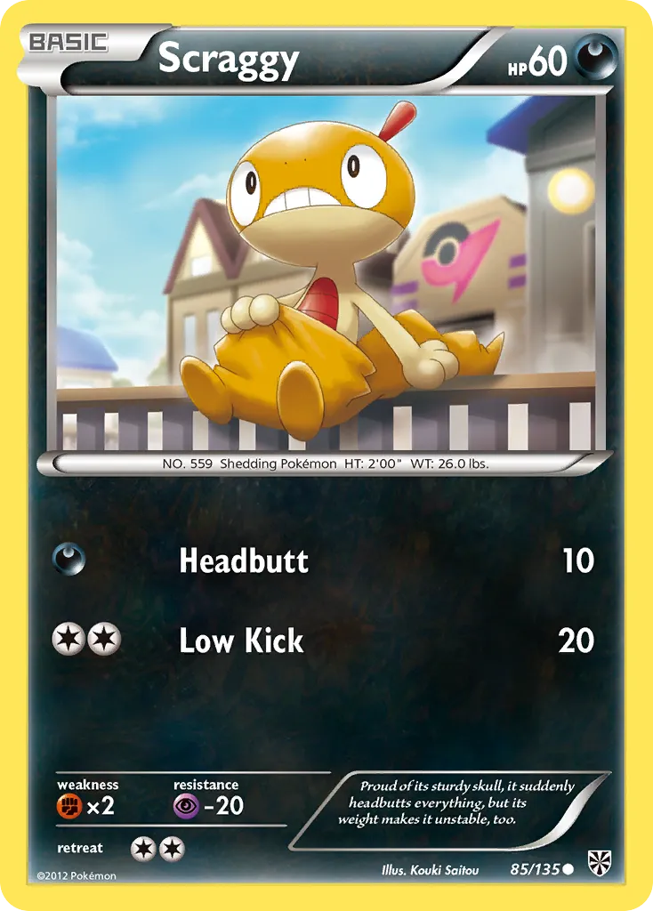 2013 Plasma Storm Scraggy Common #085/135 Common card image