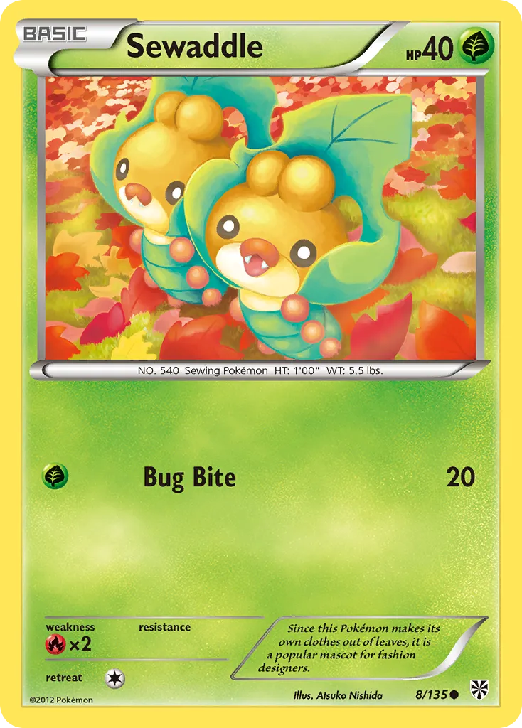 2013 Plasma Storm Sewaddle Common #008/135 Common card image