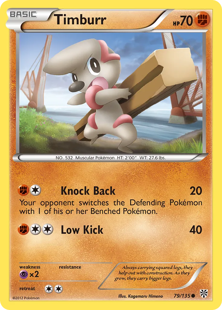 2013 Plasma Storm Timburr Common #079/135 Common card image