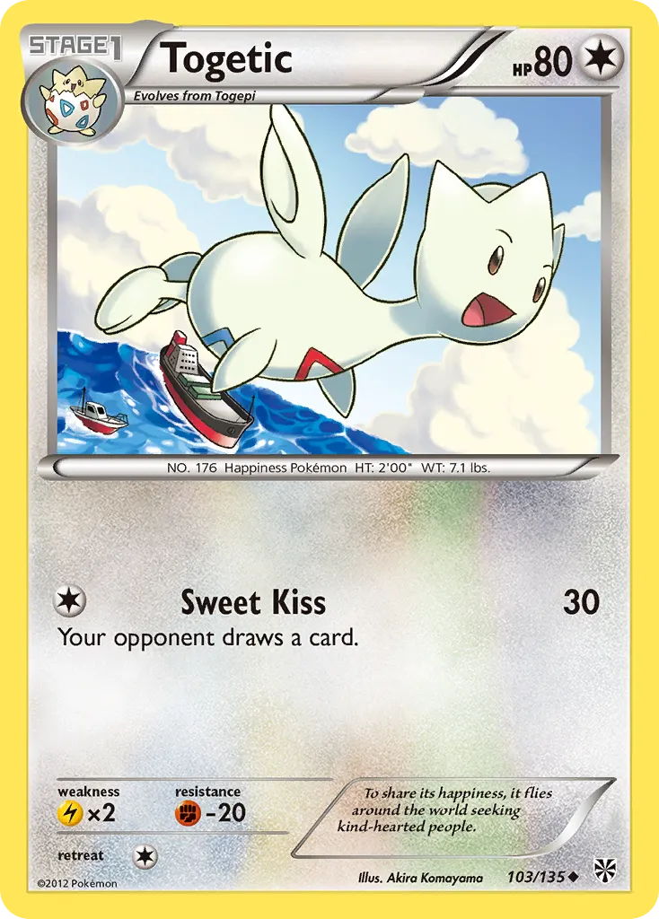 2013 Plasma Storm Togetic Uncommon #103/135 Uncommon card image