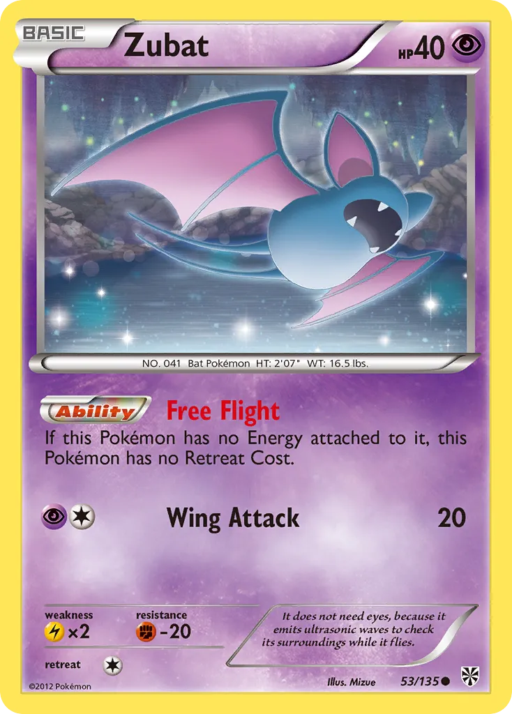 2013 Plasma Storm Zubat Common #052/135 Common card image