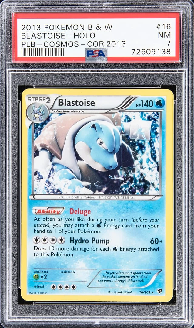 2013 Pokemon B & W Holo Blastoise #16 card image