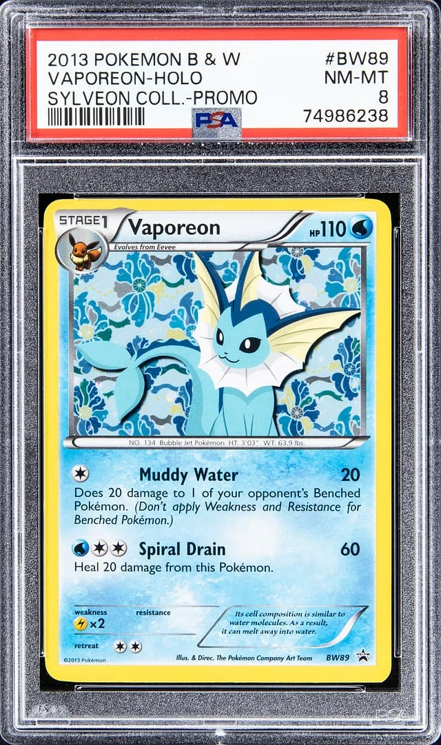 2013 Pokemon B & W Sylveon Collection - Promo Vaporeon #BW89 card image