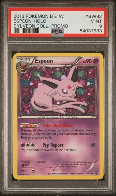 2013 Pokemon Black and White Promo Sylveon Collection Rare Holofoil Espeon #BW92 card image