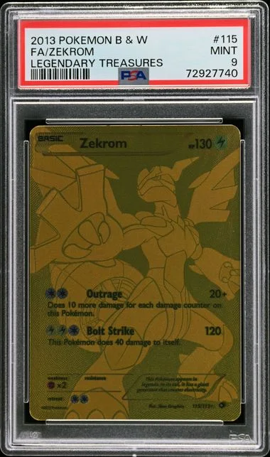 2013 Pokemon Black & White Legendary Treasures Full Art/Zekrom #115 card image