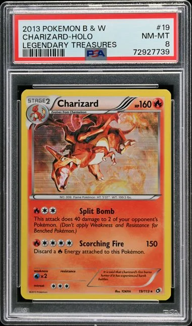 2013 Pokemon Black & White Legendary Treasures Holo Charizard #19 card image