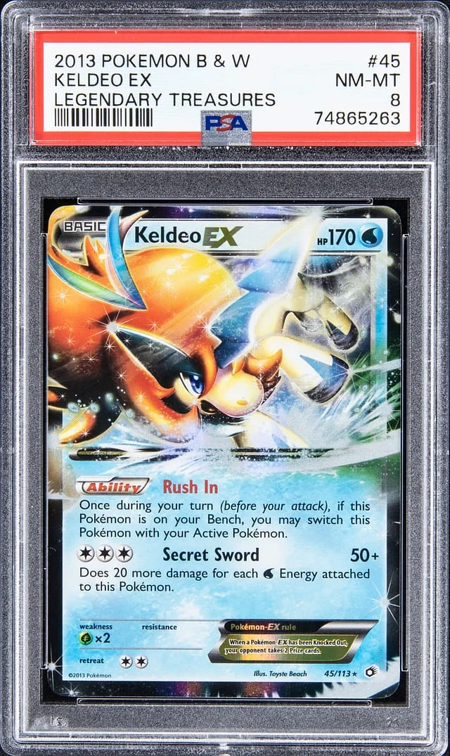2013 Pokemon Black & White Legendary Treasures Keldeo EX #45 card image