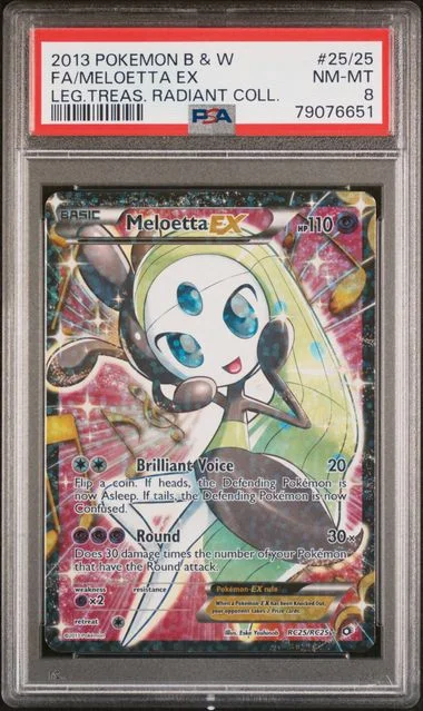 2013 Pokemon Black & White Legendary Treasures Radiant Collection Full Art/Meloetta Ex #25/25 card image