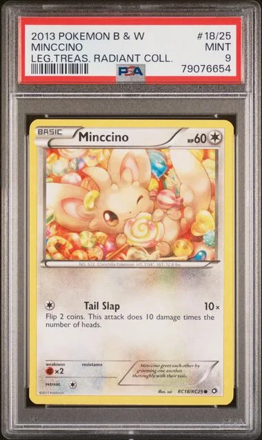 2013 Pokemon Black & White Legendary Treasures Radiant Collection Minccino #18/25 card image